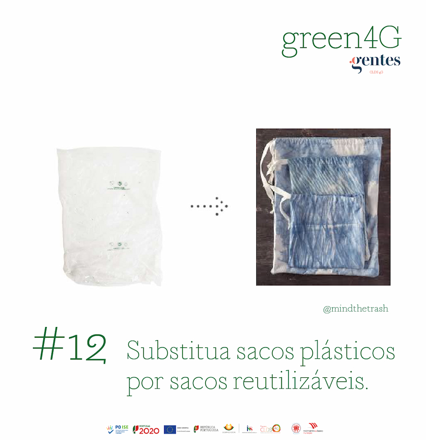 Read more about the article #12 Substitua sacos de plástico por sacos reutilizáveis.
