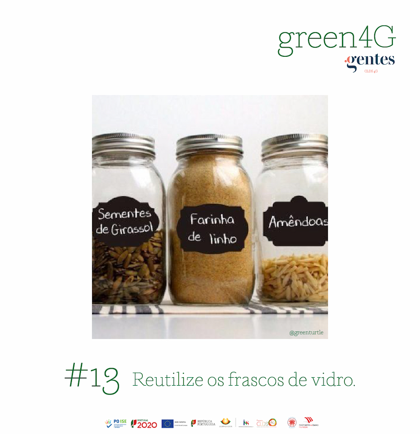 Read more about the article #13 Reutilize os frascos de vidro.