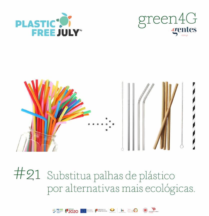 #21 Substitua palhas de plástico por alternativas mais ecológicas.